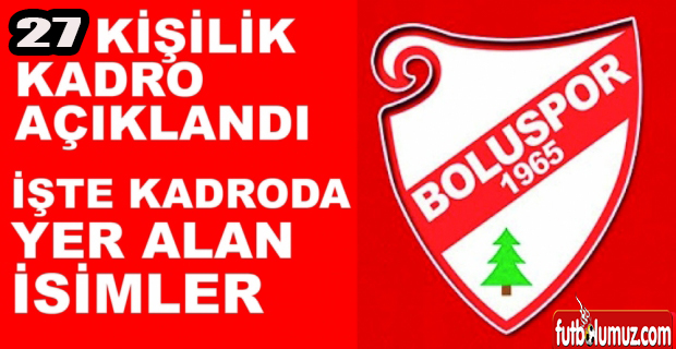 27 KİŞİLİK TAKIM KADROSU