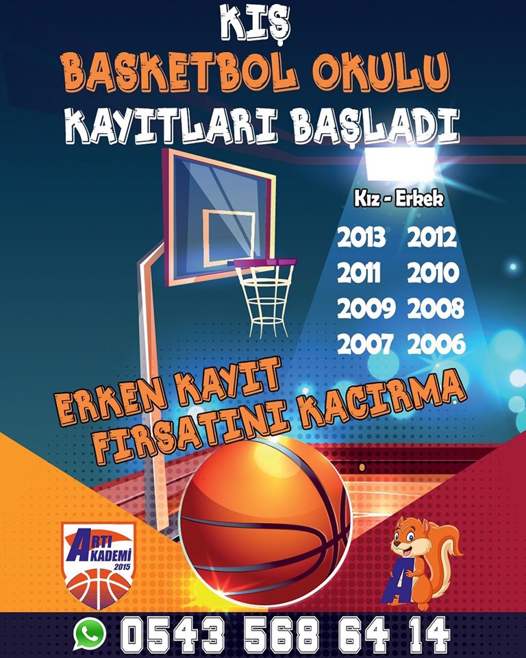 Artı Akademi GSK Kış Basketbol Okulu Başlıyor