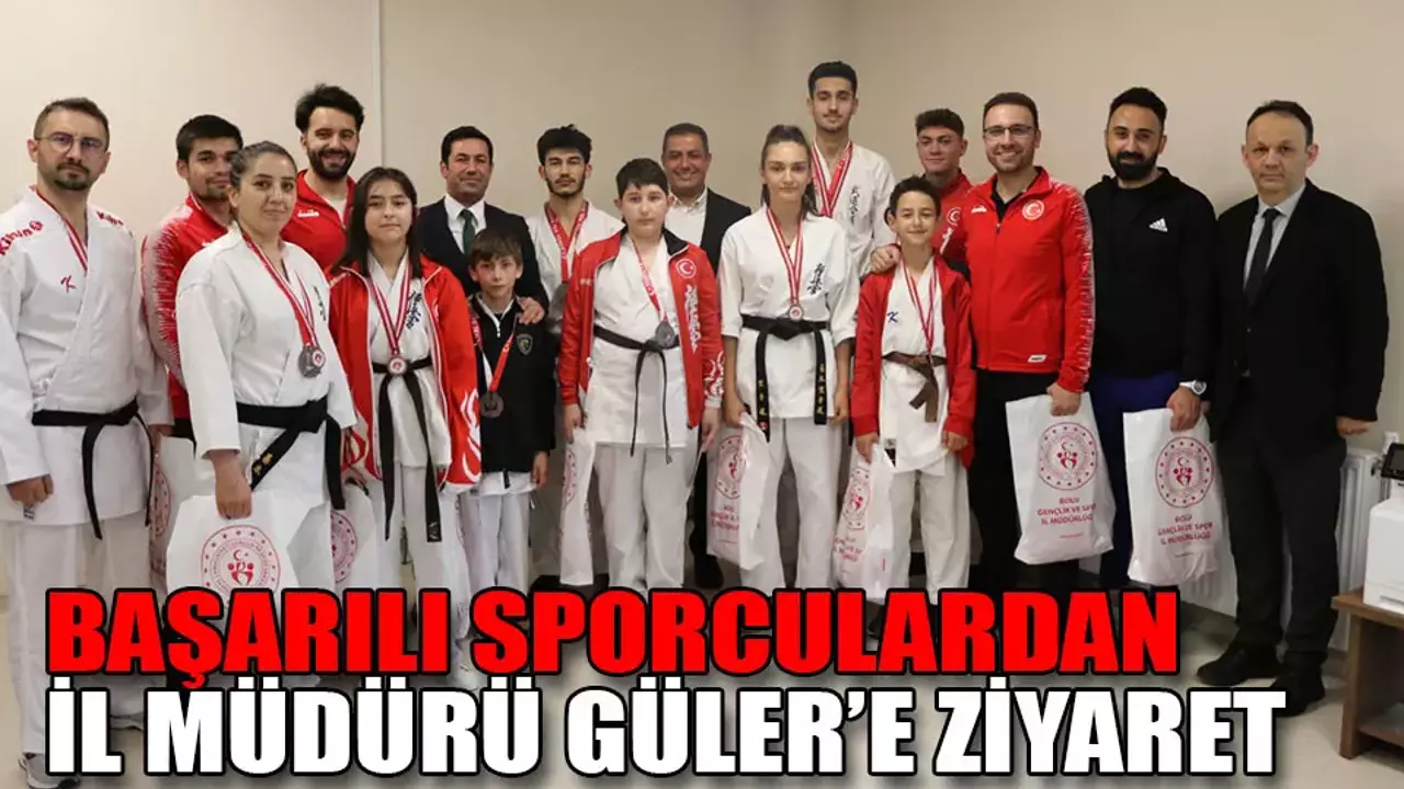 BAŞARILI SPORCULARDAN İL MÜDÜRÜ GÜLER’E ZİYARET