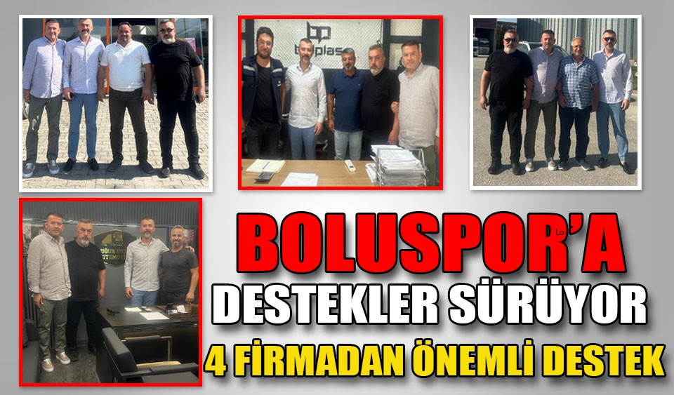 BOLUSPOR’A DESTEKLER SÜRÜYOR