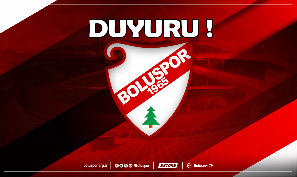 Boluspor'dan Duyuru !