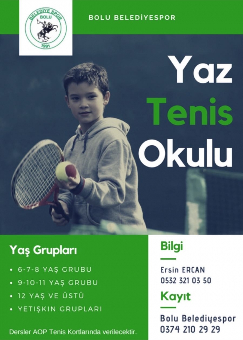 YAZ TENİS OKULU AÇILIYOR