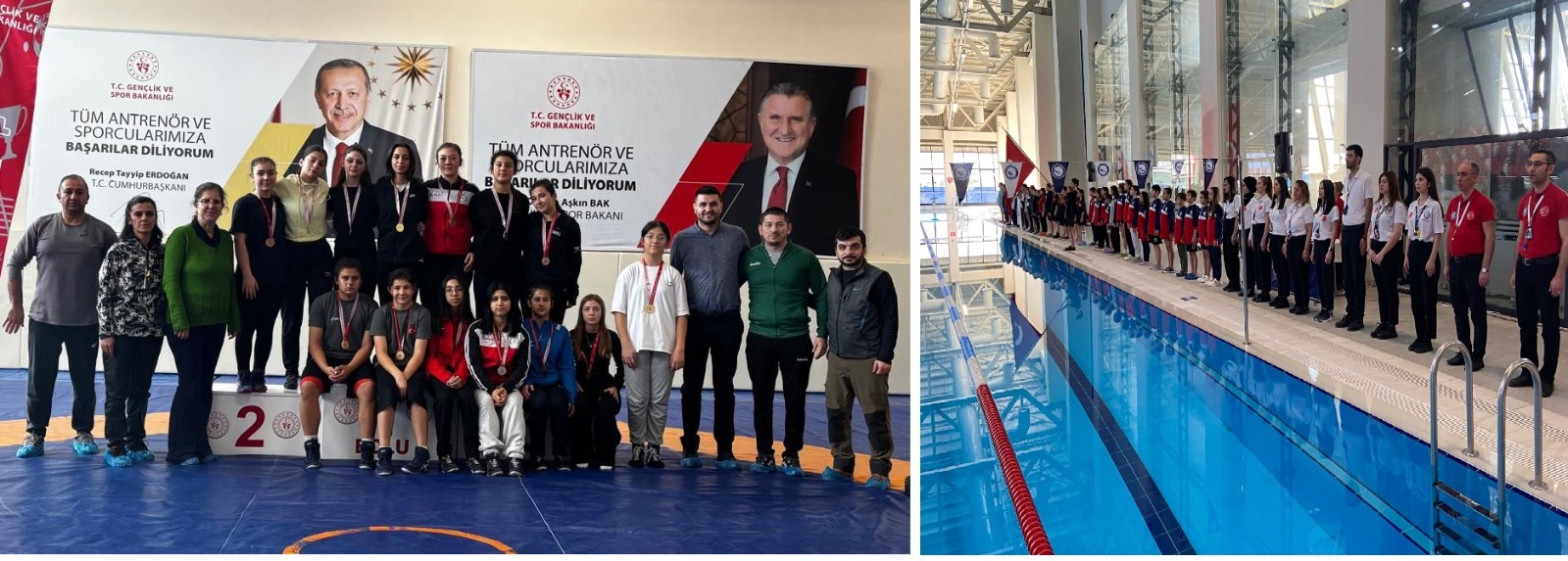 Yüzme ve Güreşte Büyük Heyecan